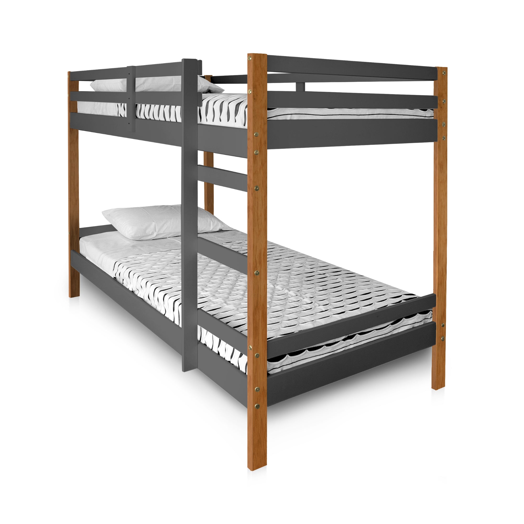 Letto Bunk Bed - Natural and Grey