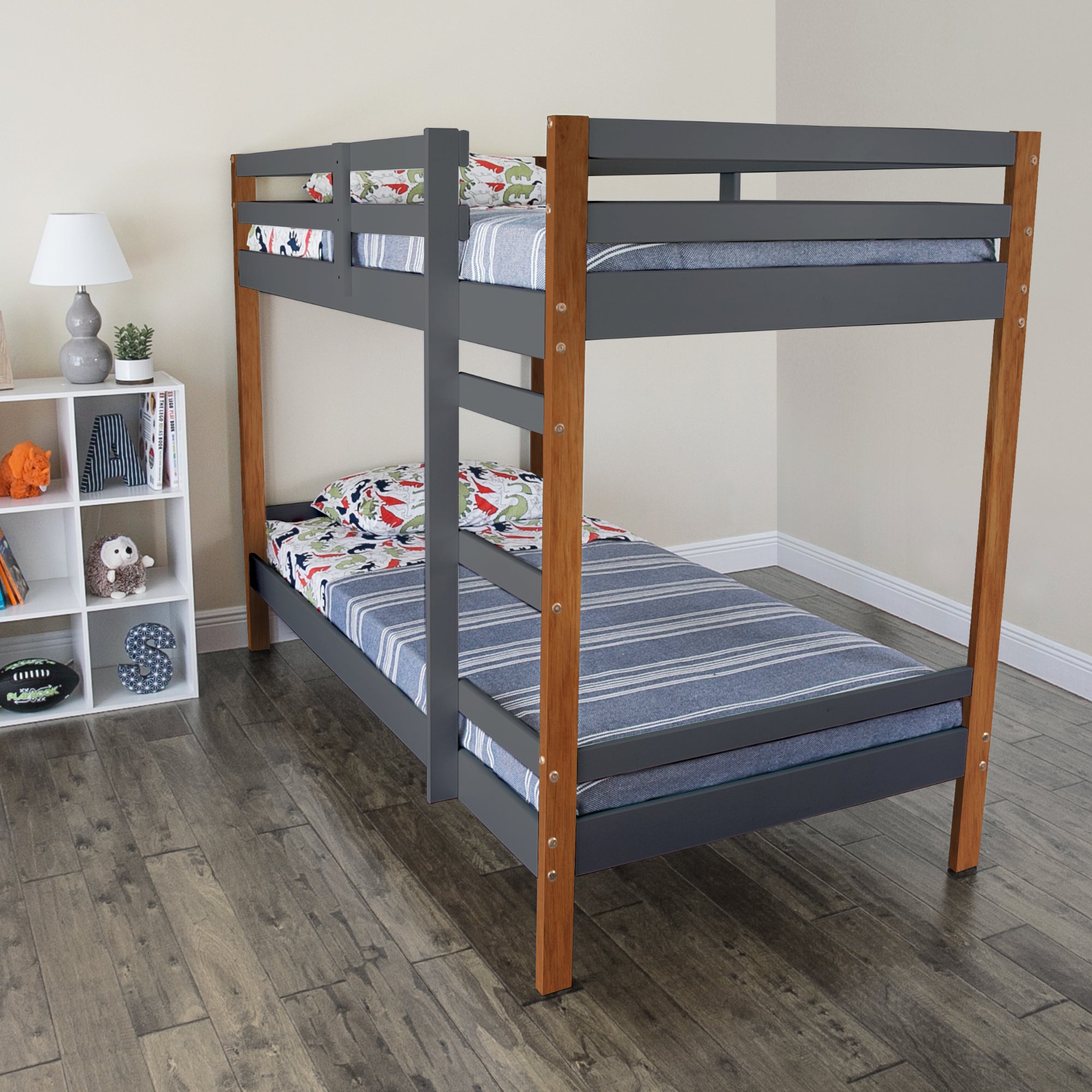 Letto Bunk Bed - Natural and Grey