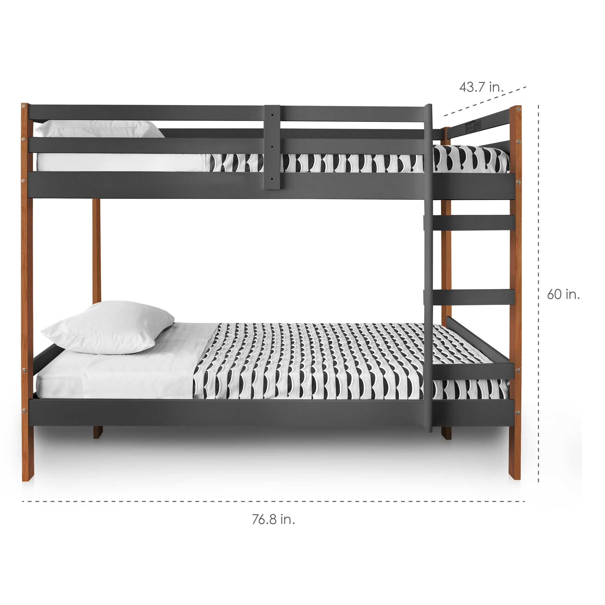 Letto Bunk Bed - Natural and Grey