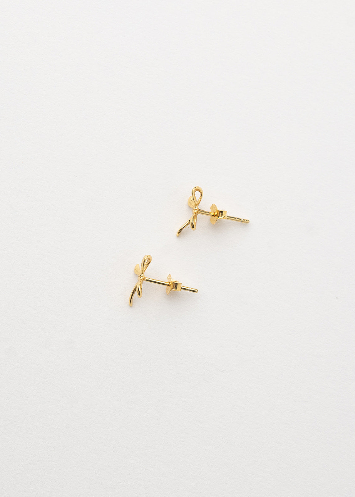 Gold Bow Studs