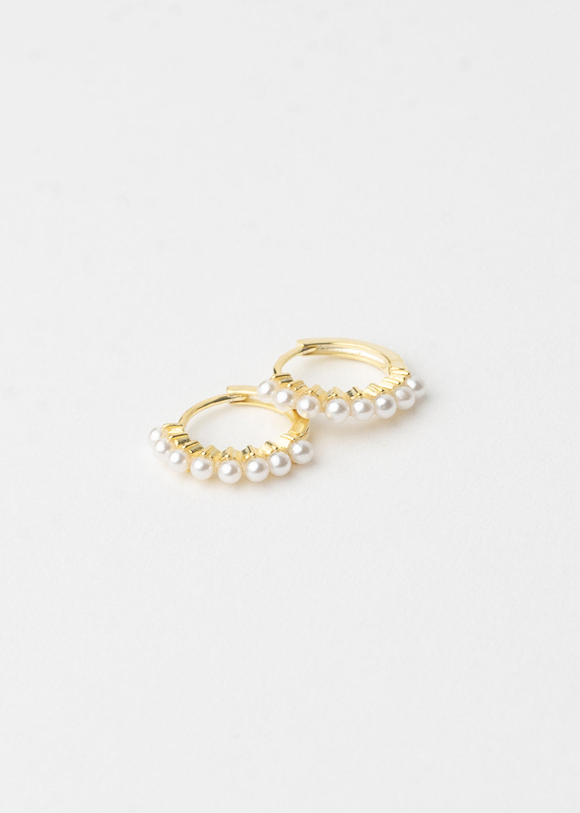 French Pearl Buckle Hoops