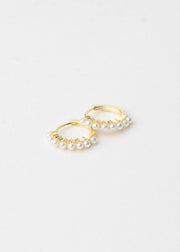 French Pearl Buckle Hoops