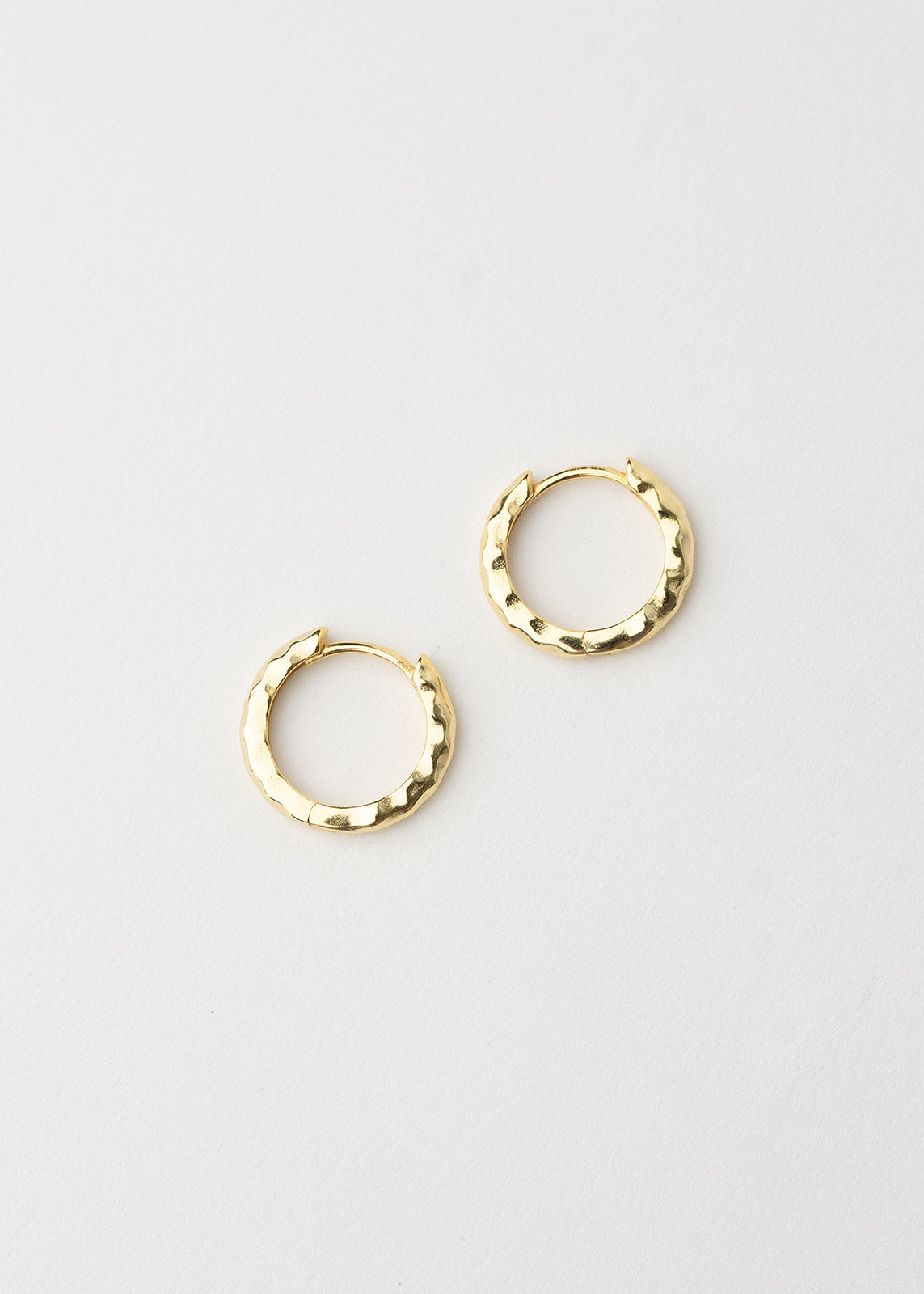 Hammered Gold Hoops