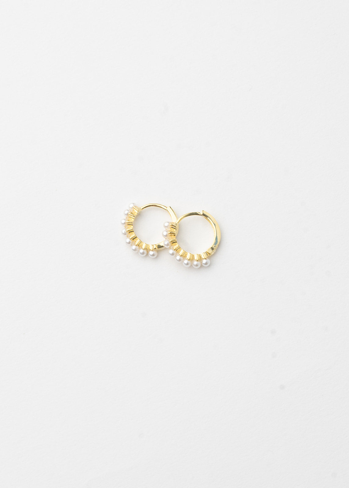 French Pearl Buckle Hoops