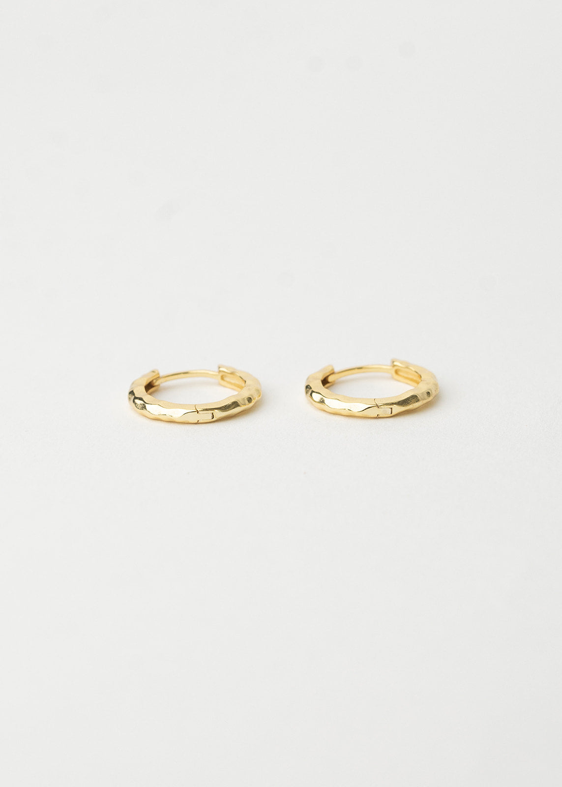 Hammered Gold Hoops