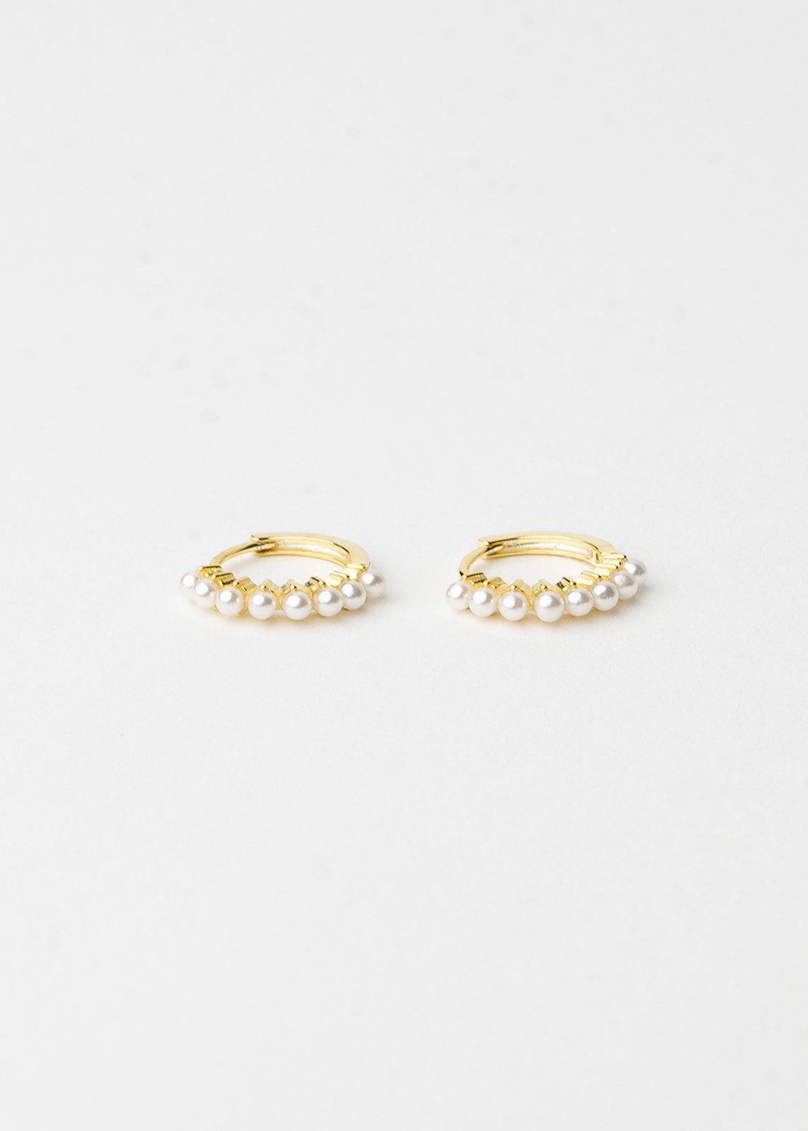 French Pearl Buckle Hoops