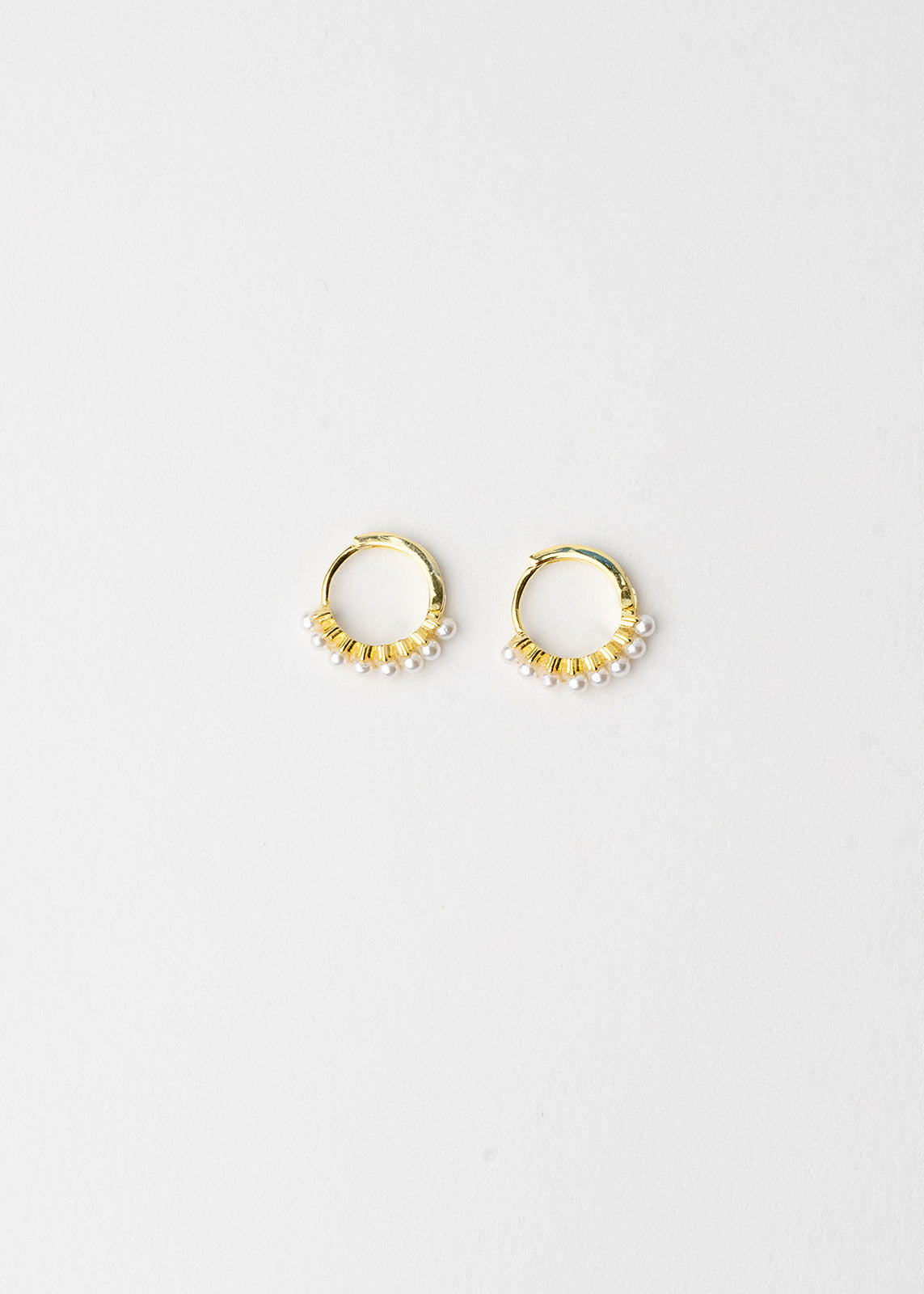 French Pearl Buckle Hoops