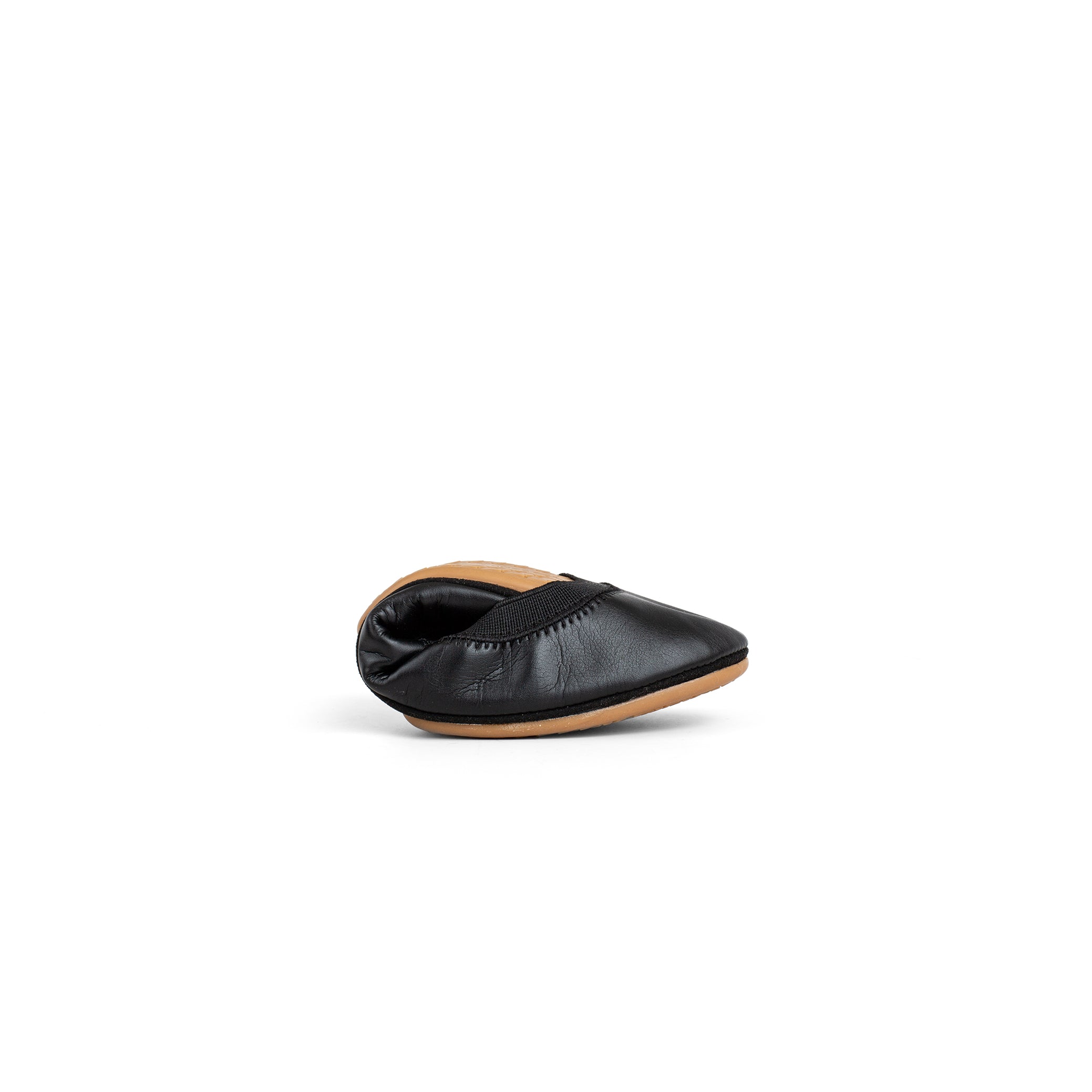 Samara Foldable Ballet Flat In Black Vegan