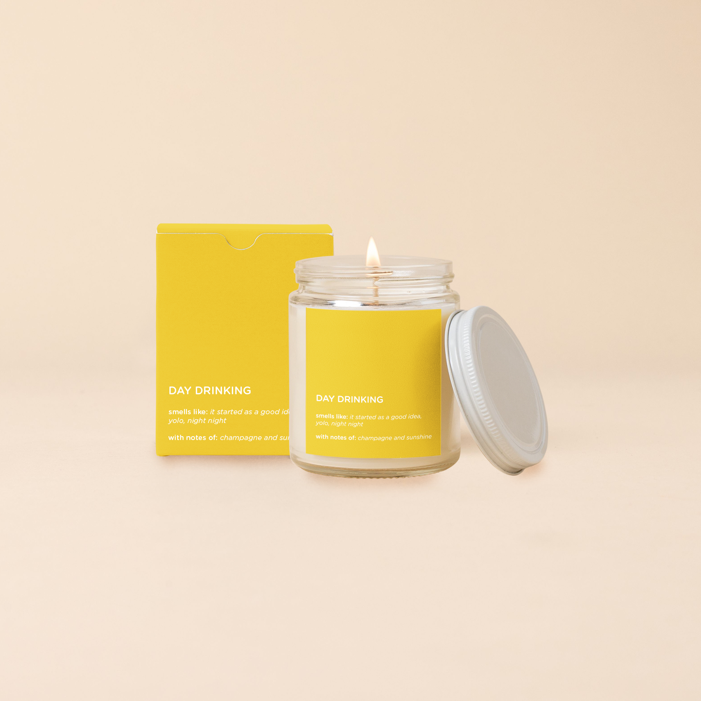 Candle Jar W/lid - Life