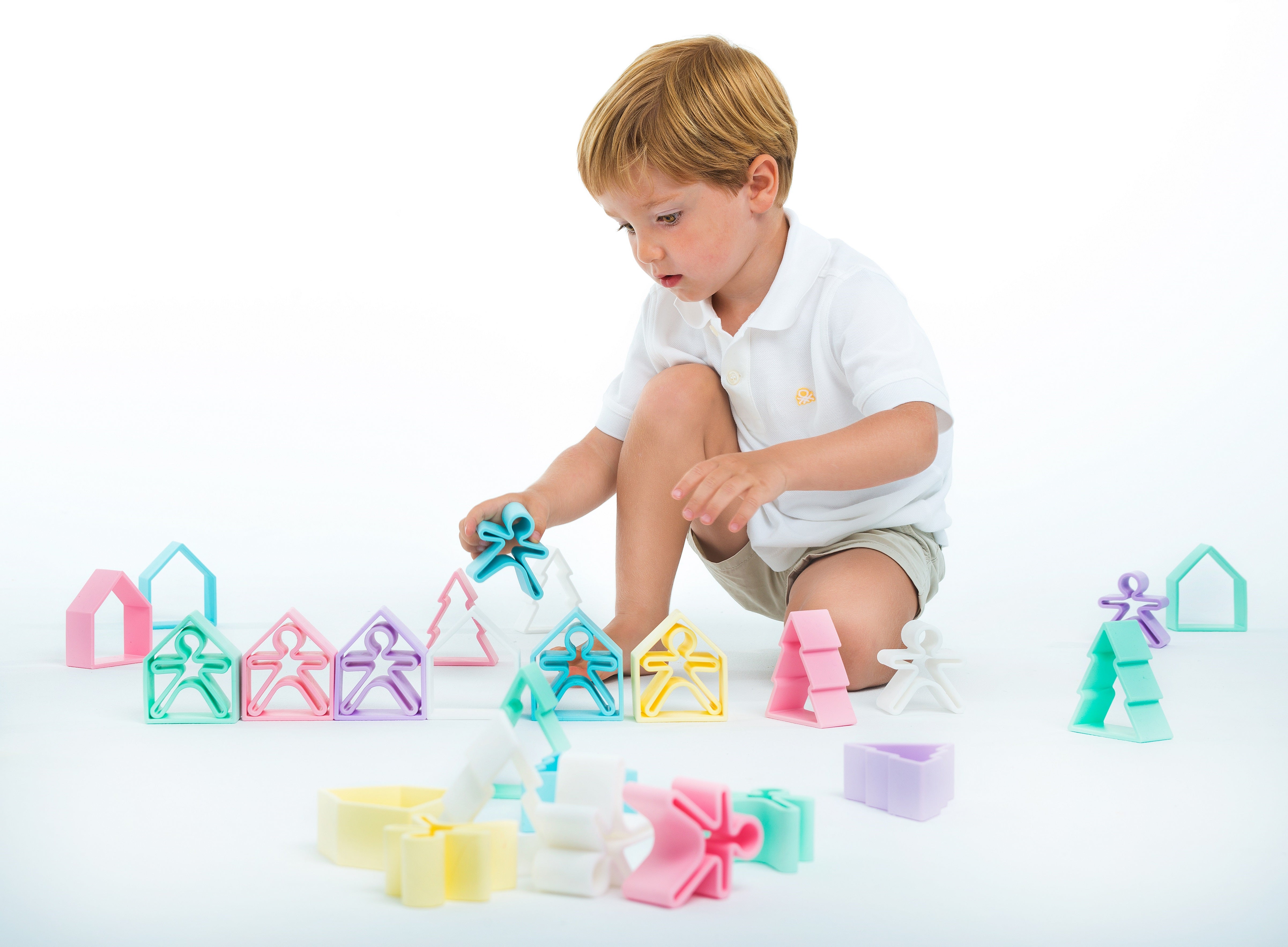 dëna Pastel Kids & Houses 6 Pack