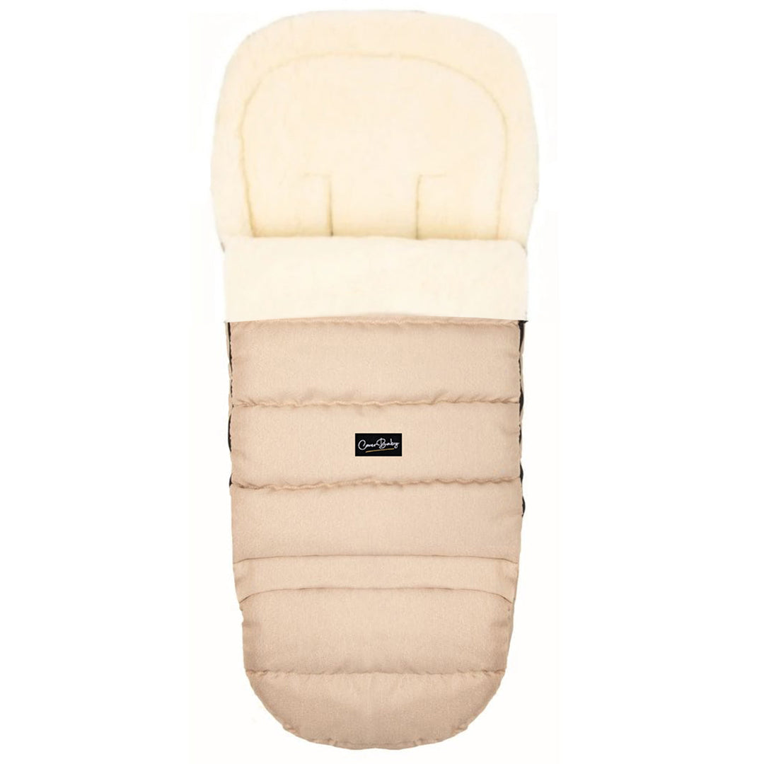 Beige Arctic Organic Wool Adjustable Footmuff