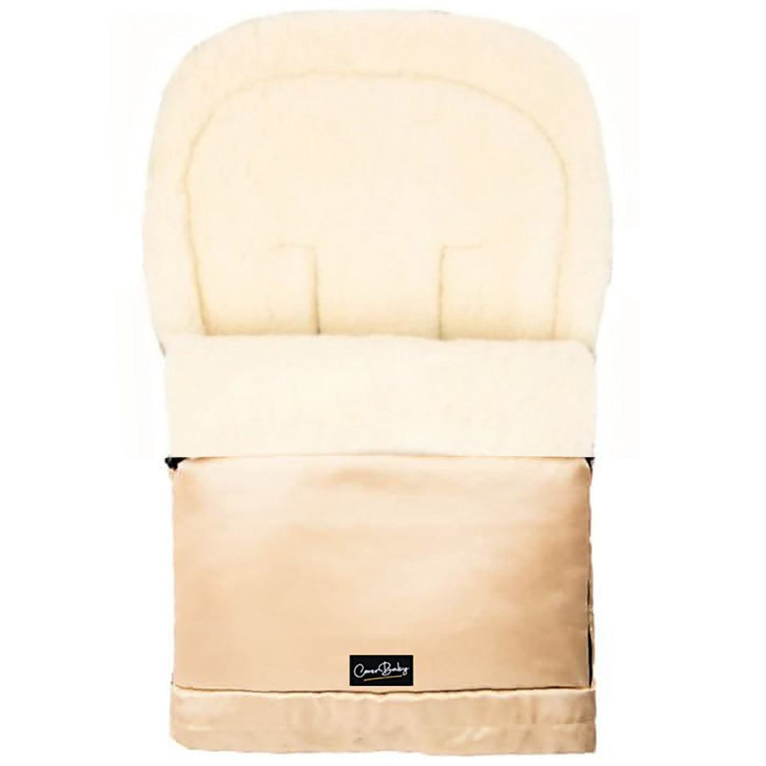 Light Beige Organic Wool Adjustable Footmuff
