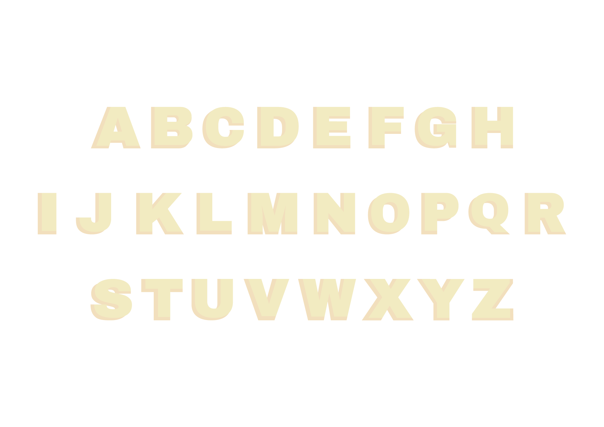 Nimix Alphabets Cream Large