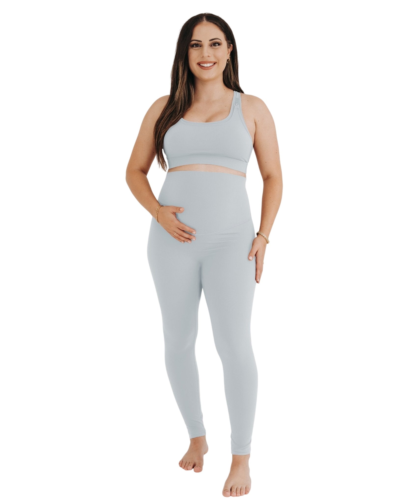 Axk Core Curve Maternity Legging - Light Gray