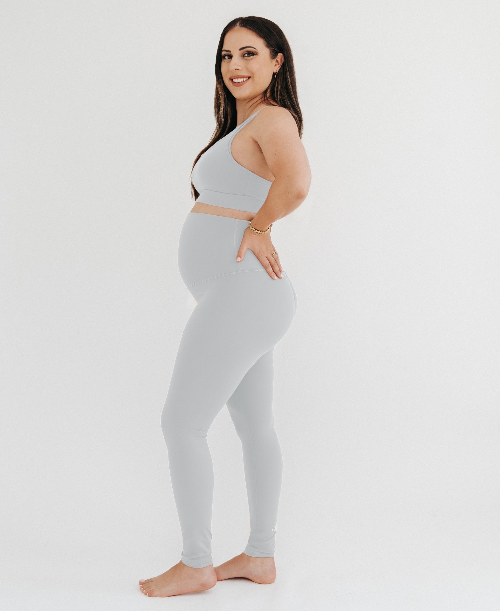 Axk Core Curve Maternity Legging - Light Gray