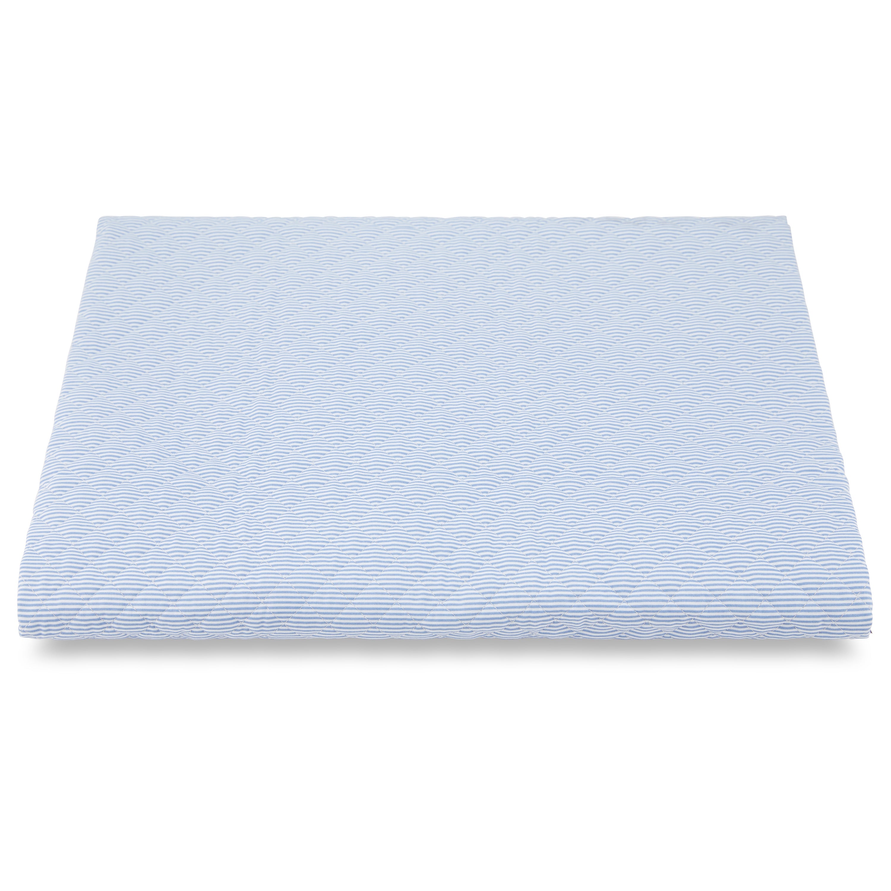 Striped Coverlet - Light Blue