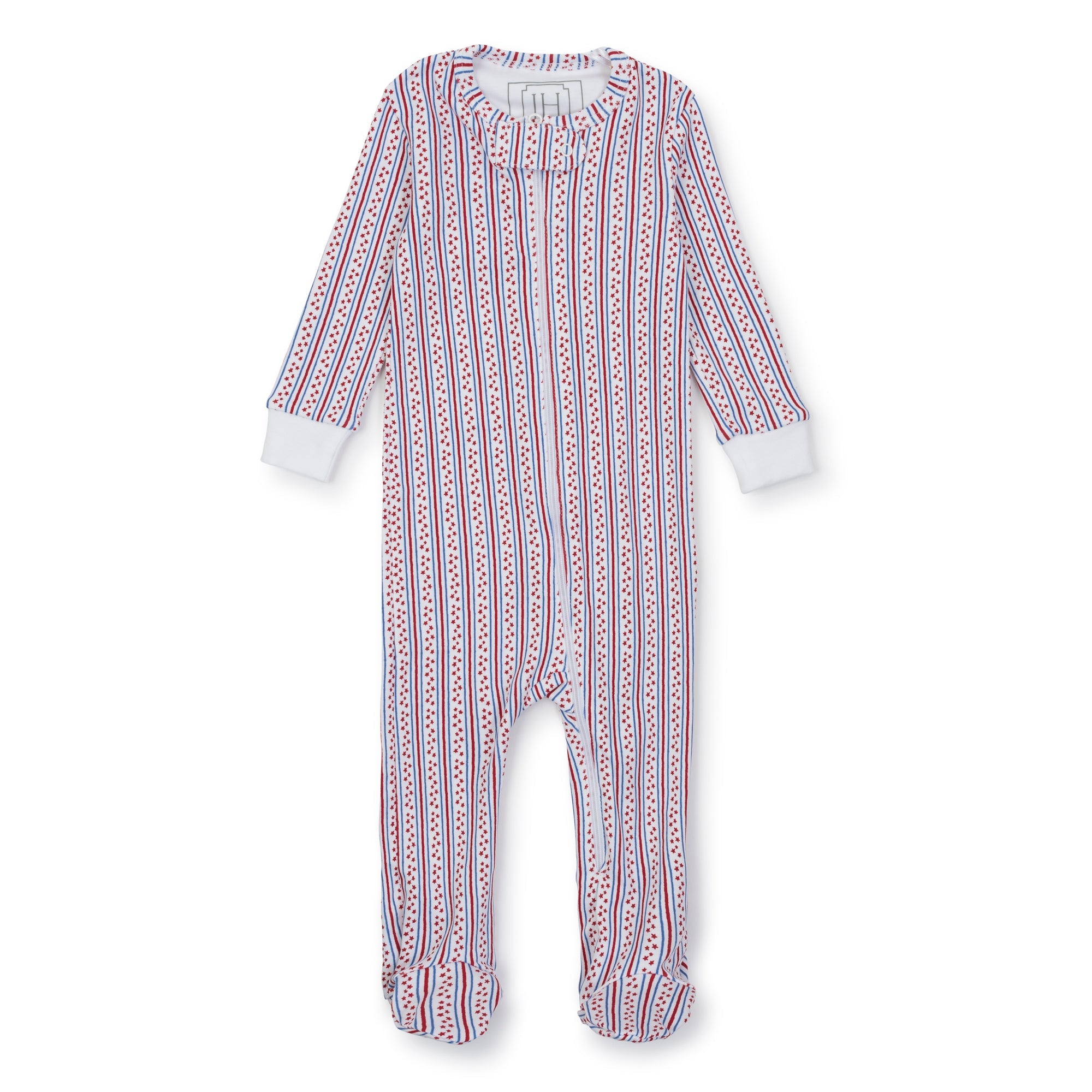 Parker Pima Cotton Zipper Pajama - Stars And Stripes
