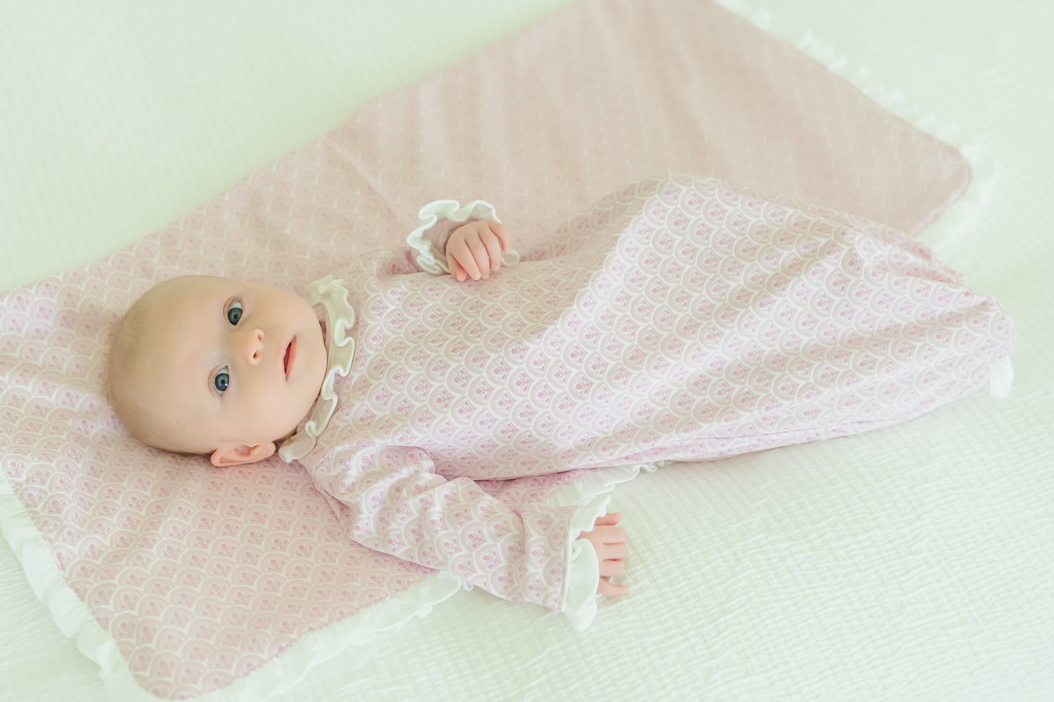 Georgia Girls' Daygown - Scalloped In Pink