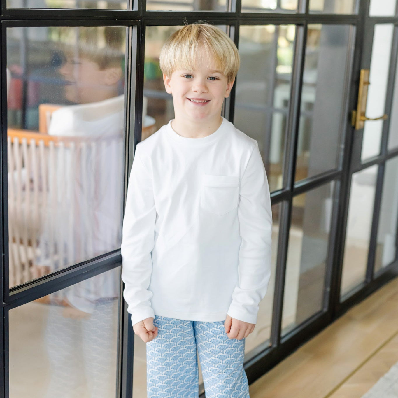 Beckett Boys' Hangout Pant - African Elephants Blue