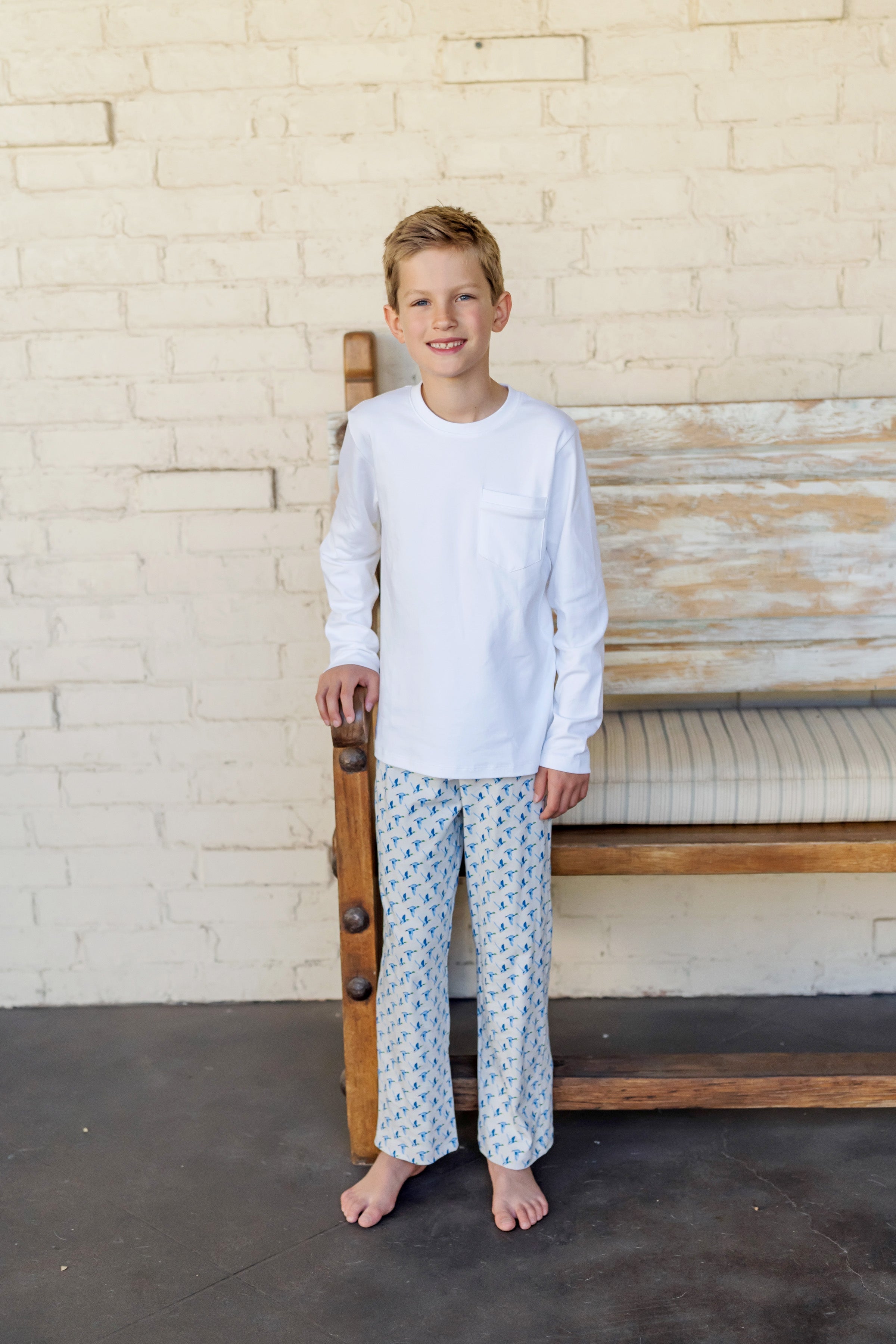 Beckett Boys' Hangout Pant - Mallard Ducks