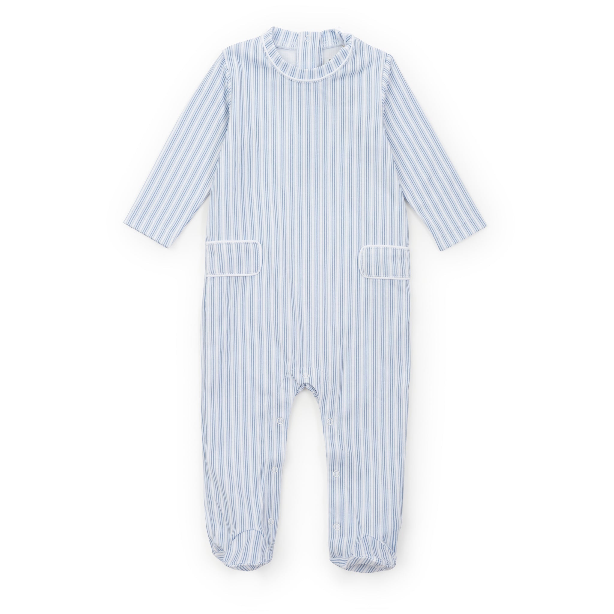 Preston Boys' Romper - Stripes In Blue