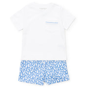 Walker Boys' Short Set - Easter Time Blue
