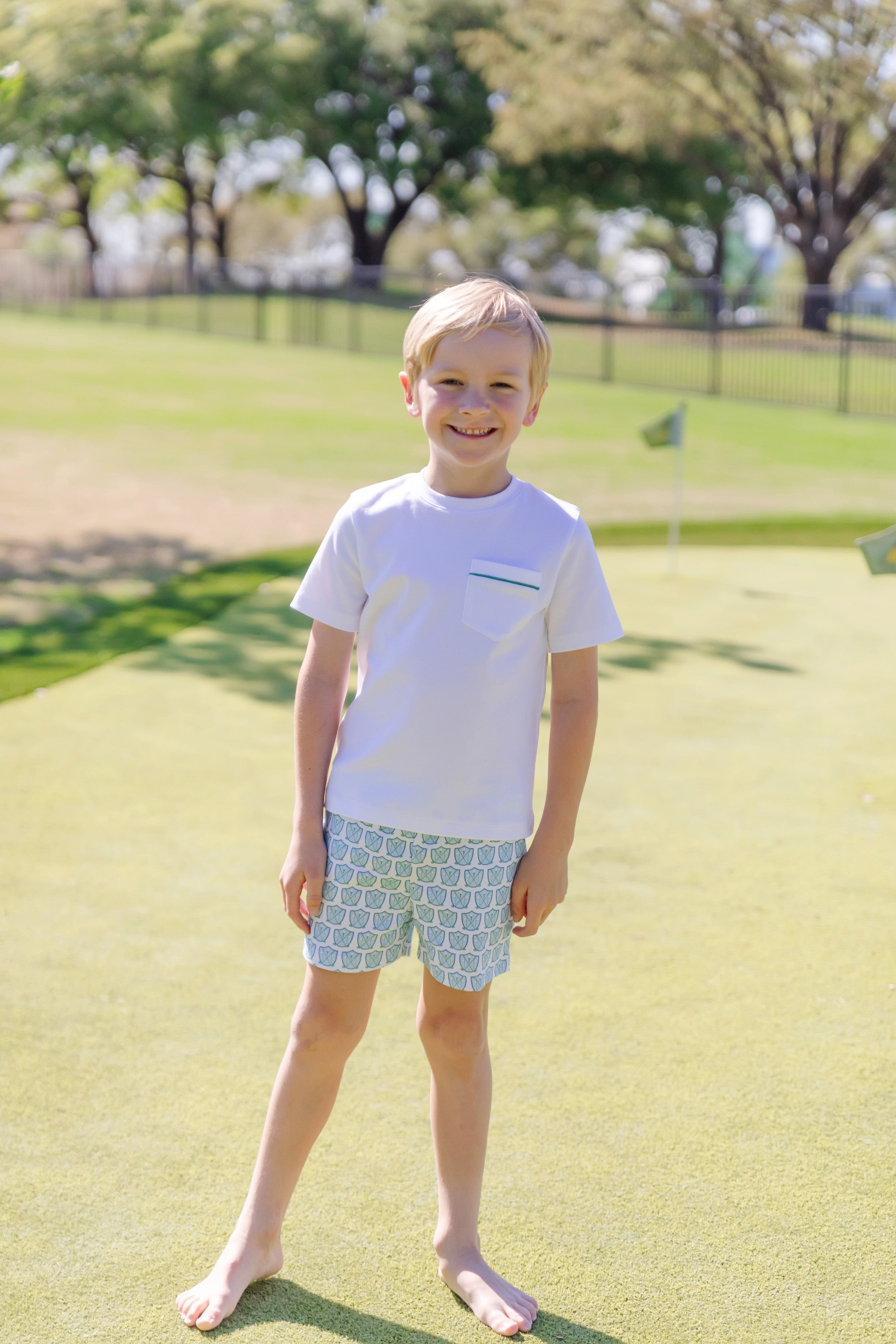 Walker Boys' Short Set - Golf Crest Blue