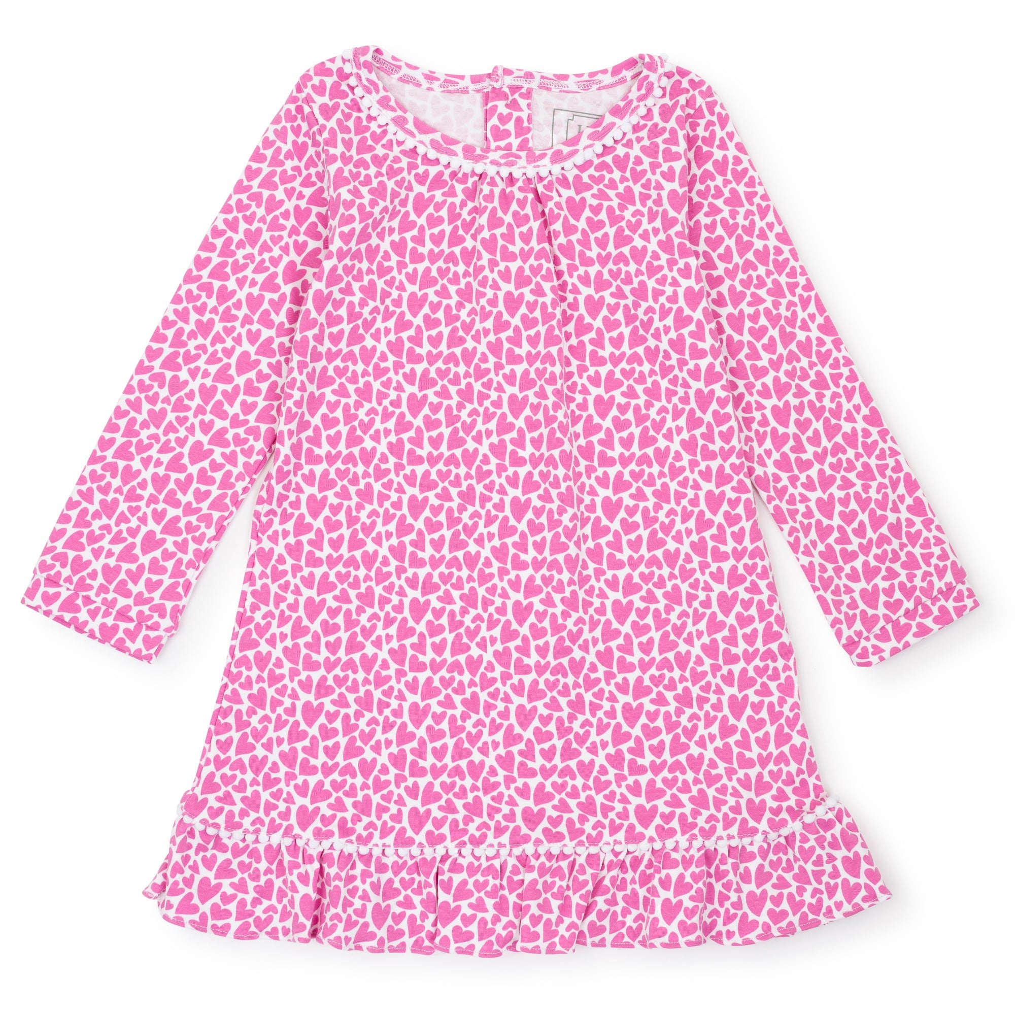 Carlin Girls' Pima Cotton Dress I Heart You Pink
