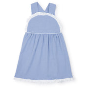Eden Girls' Pima Cotton Dress - Blue And White Stripes