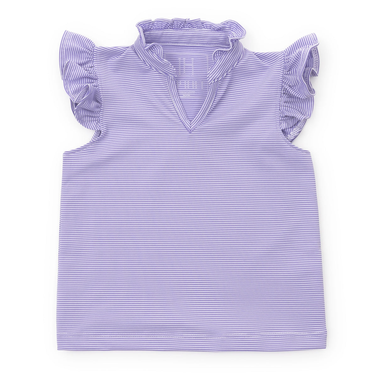 Ellie Girls' Sleeveless Performance Top By Lh Sport Purple Stripes (old Fit - Runs Large)
