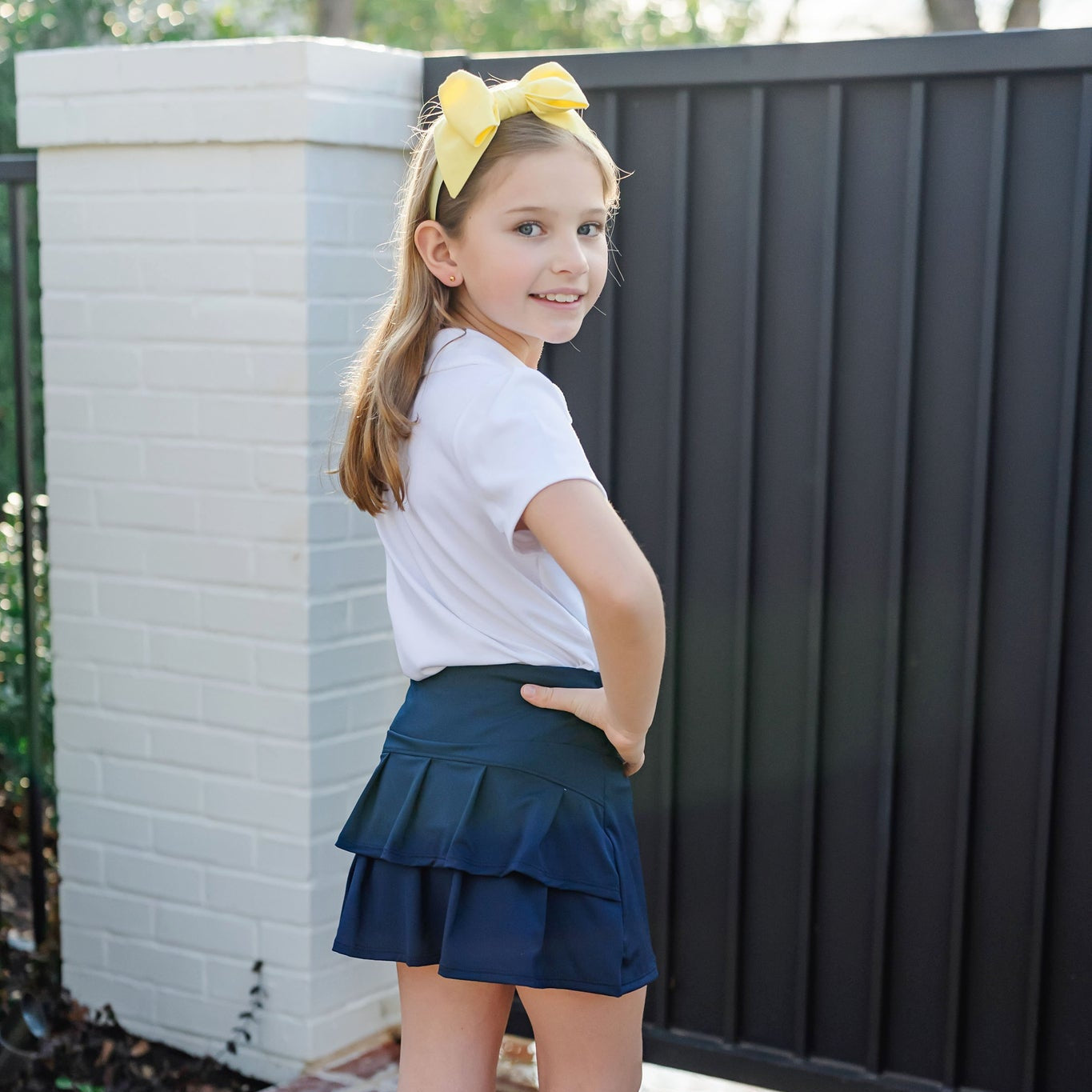 Margot Girls' Performance Skirt By Lh Sport - Navy