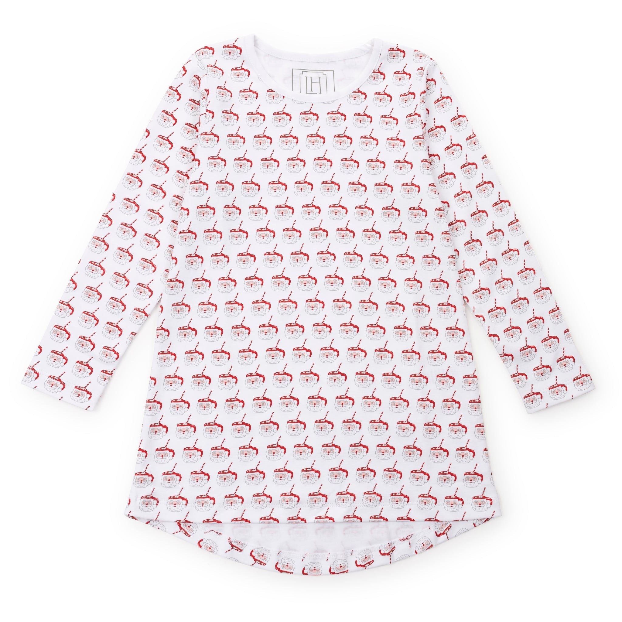 Berkeley Girls' Shirt Dress - Hot Cocoa Santa