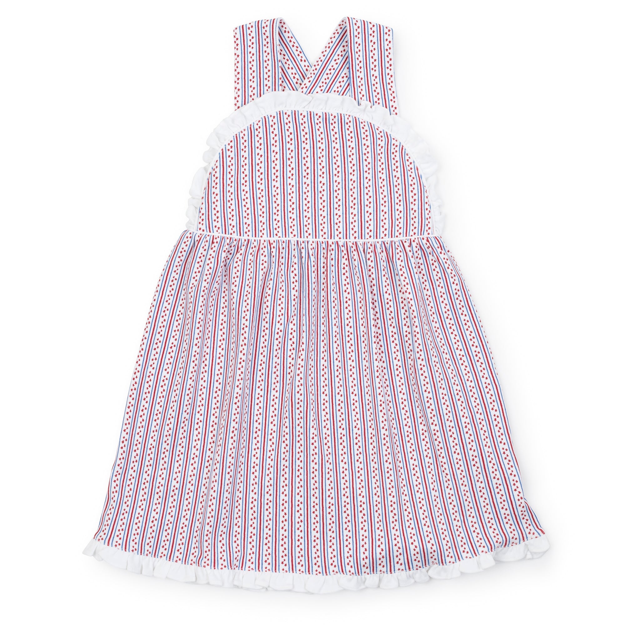 Eden Girls' Pima Cotton Dress - Stars And Stripes