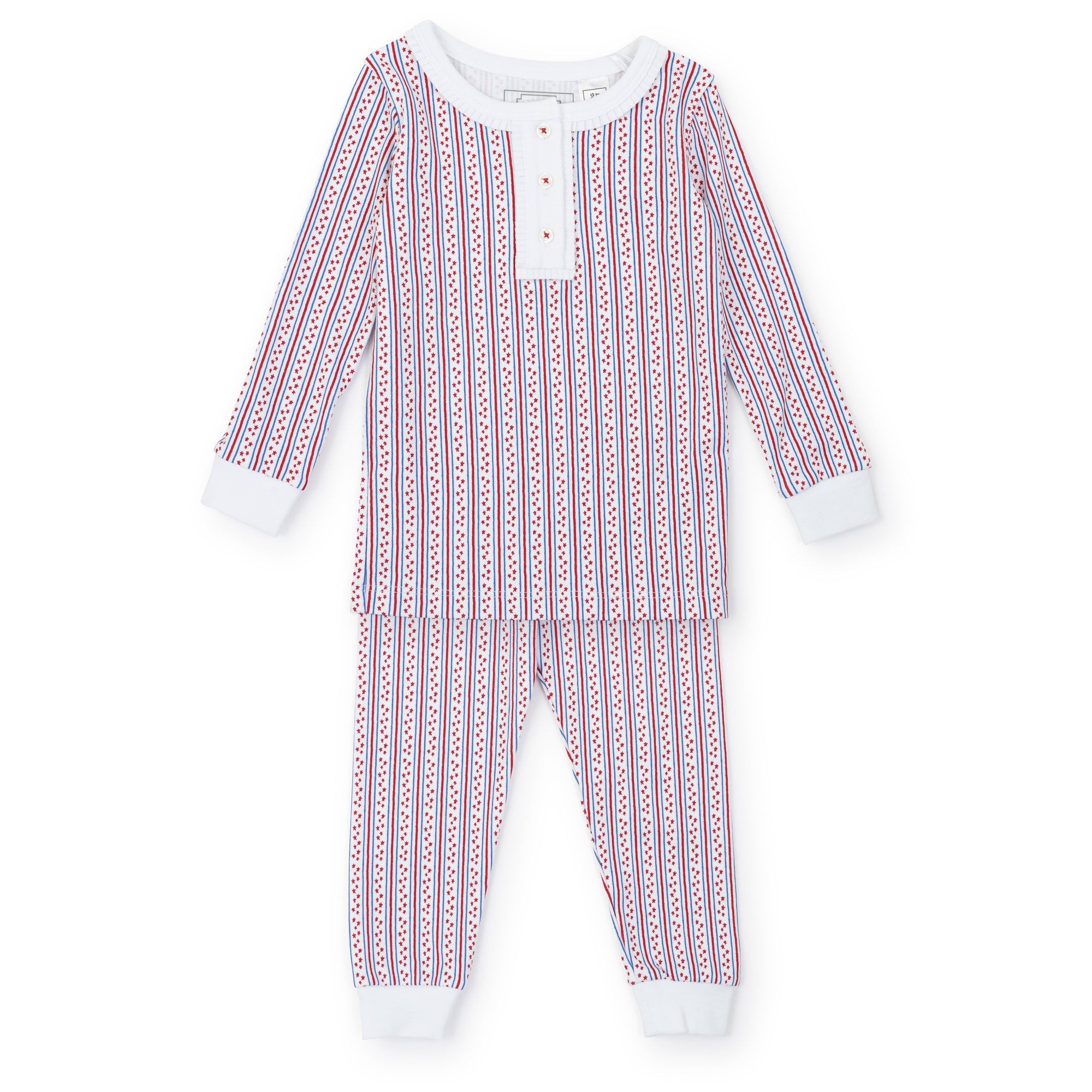 Alden Girls' Pima Cotton Pajama Pant Set - Stars And Stripes