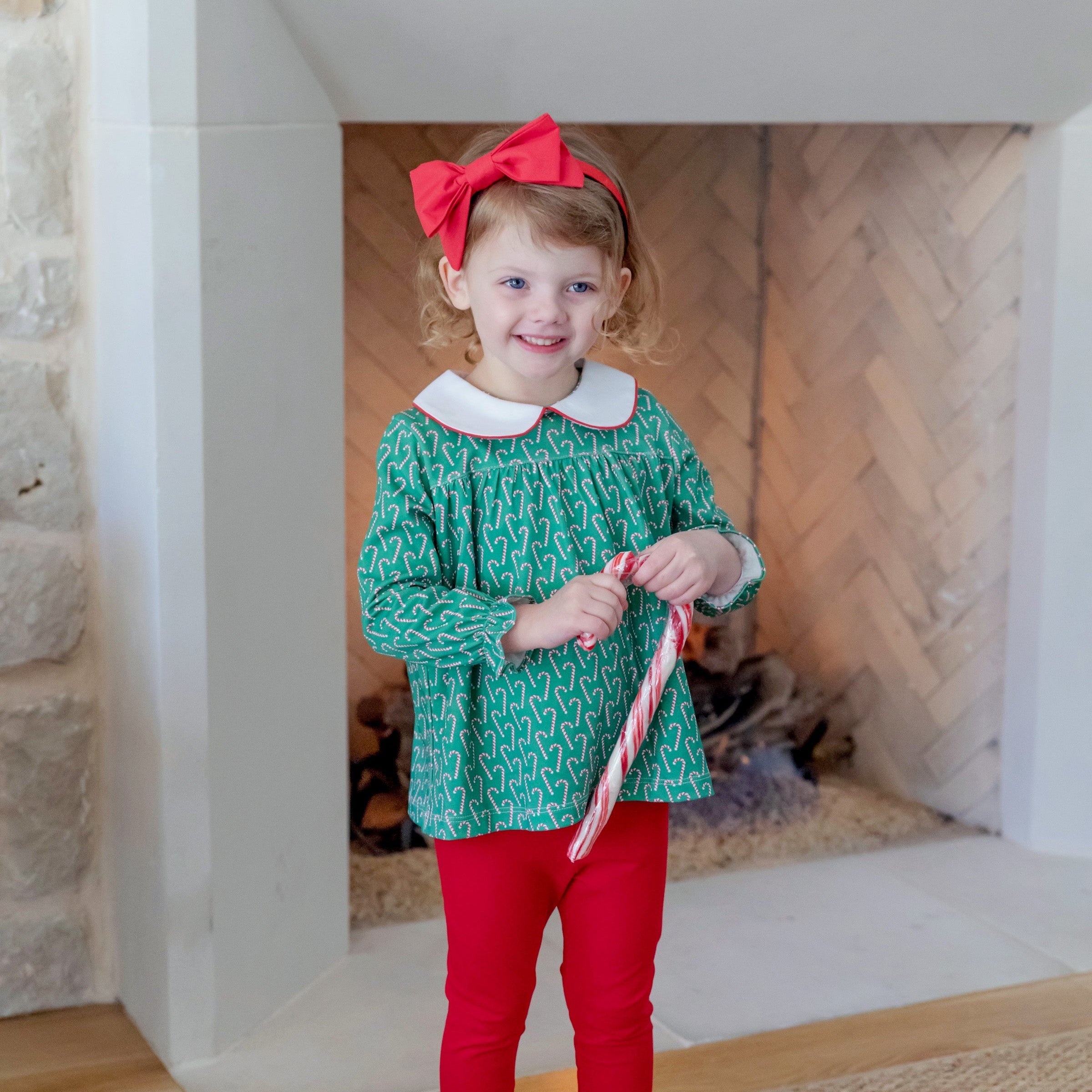 Morgan Set Girls' Legging Set Candy Cane Lane
