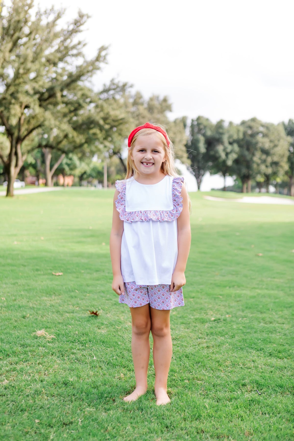Penelope Girls' Short Set Bunting Floral