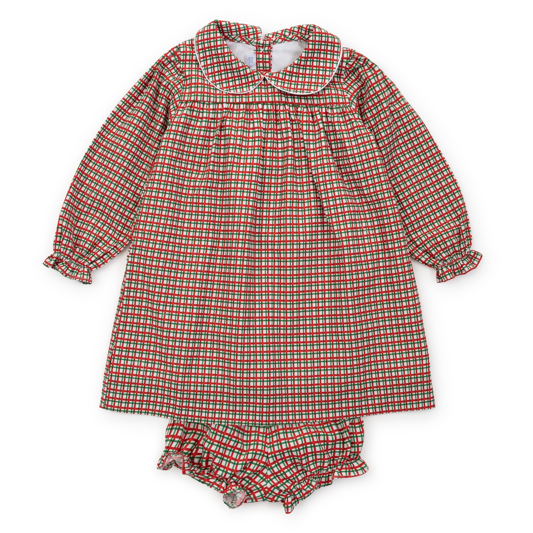 Grace Girls' Woven Dress - Holiday Plaid