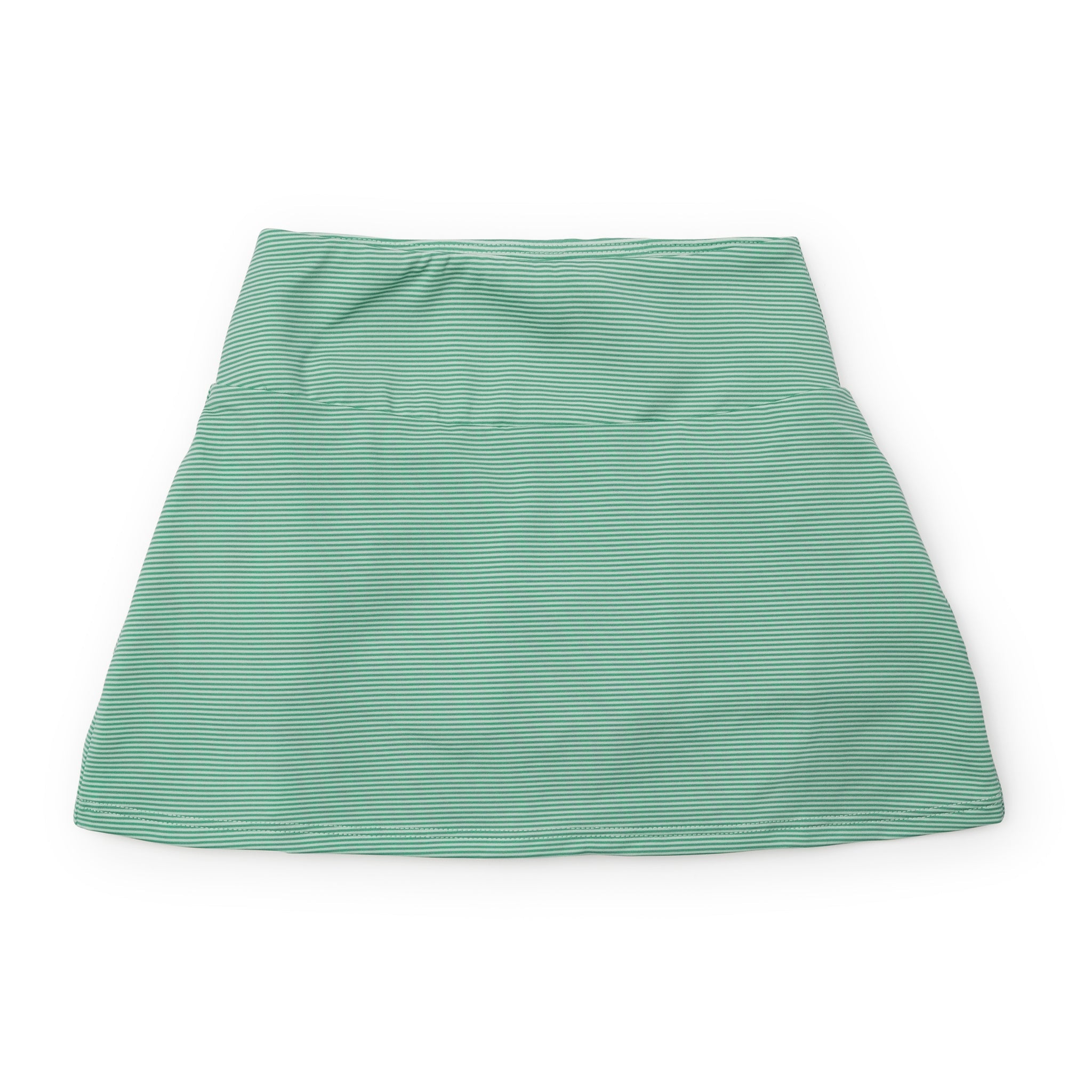 Margot Girls' Tiered Skirt By Lh Sport - Green And White Stripes