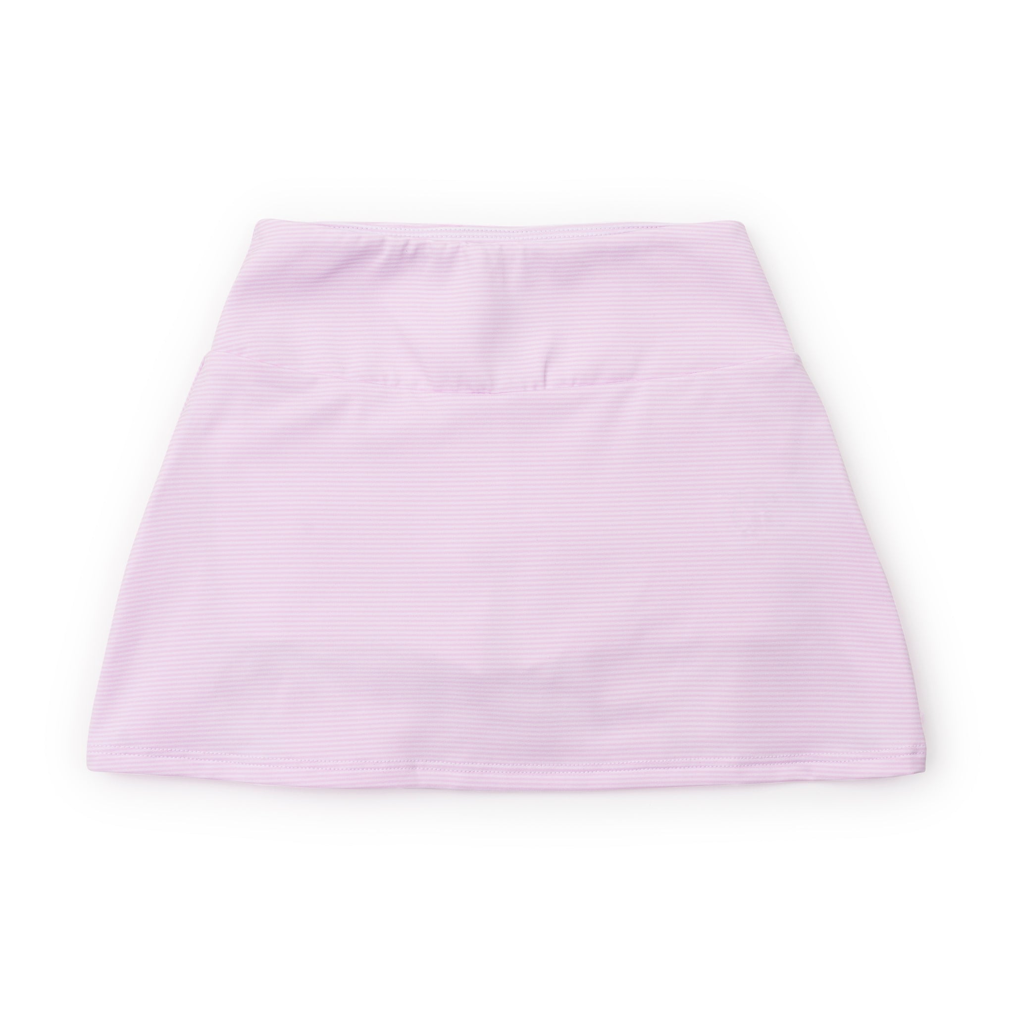 Margot Girls' Tiered Performance Skirt - Pink And White Stripes