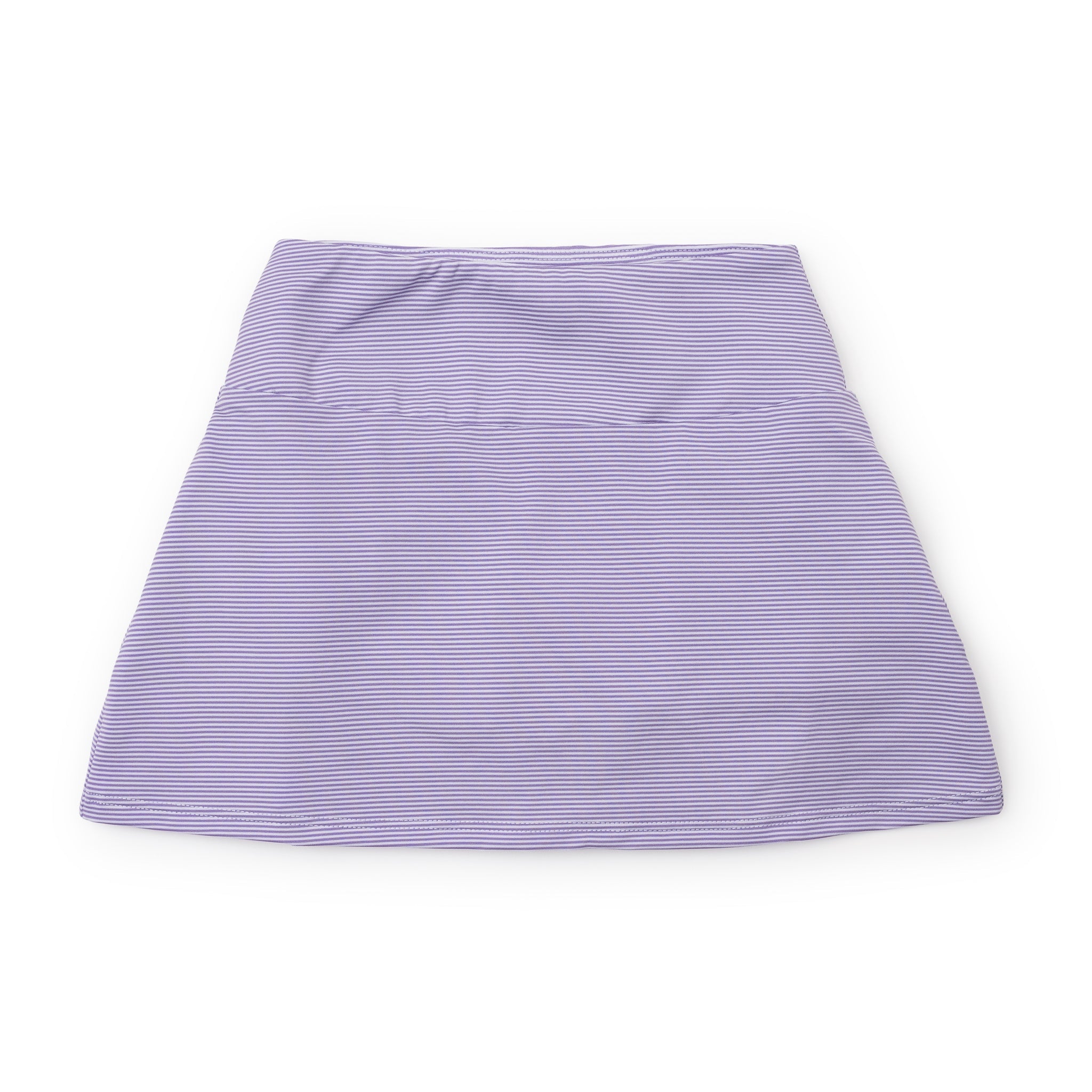 Margot Girls' Tiered Performance Skirt - Purple And White Stripes
