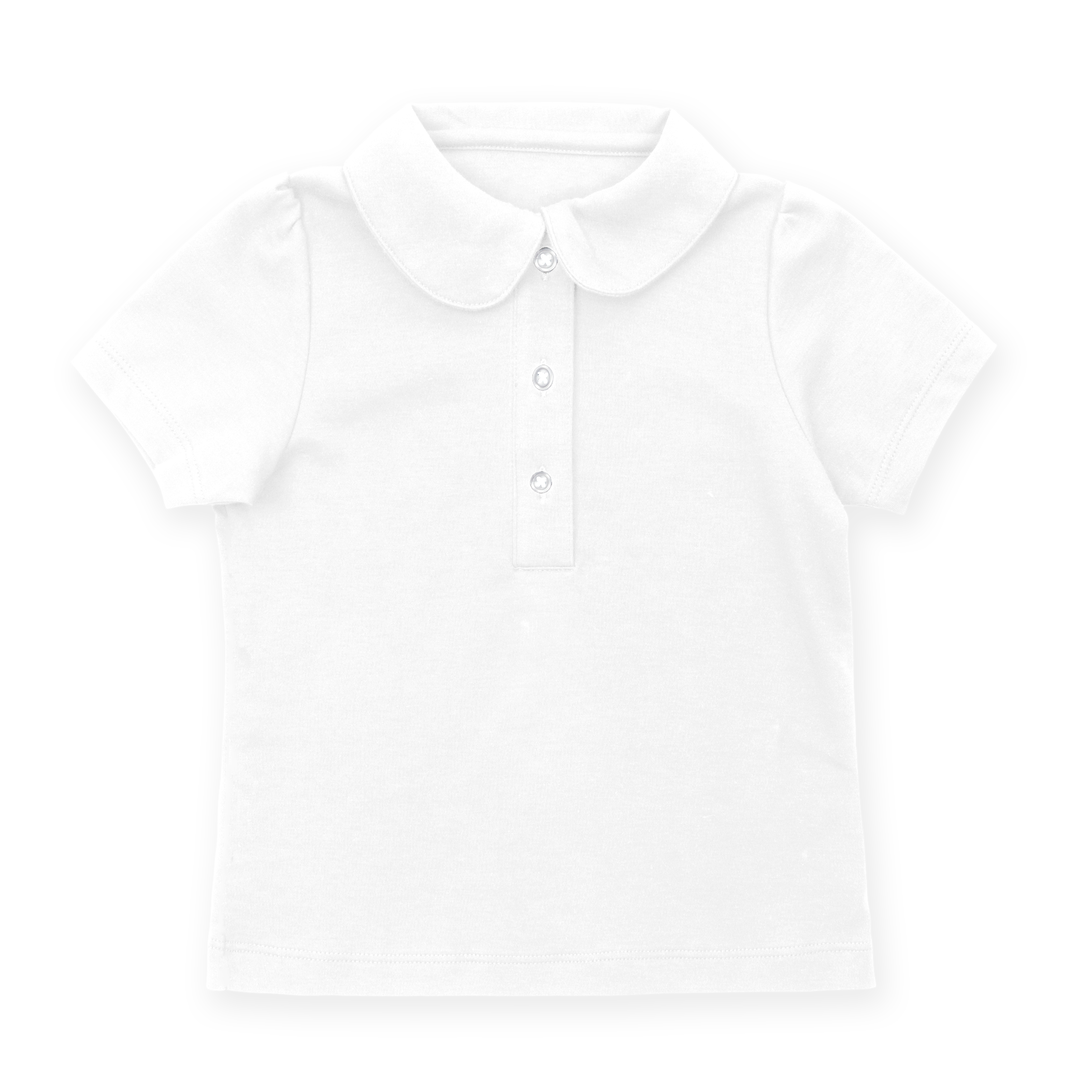 Madison Girls' Pima Cotton Polo Short Sleeve Shirt - White