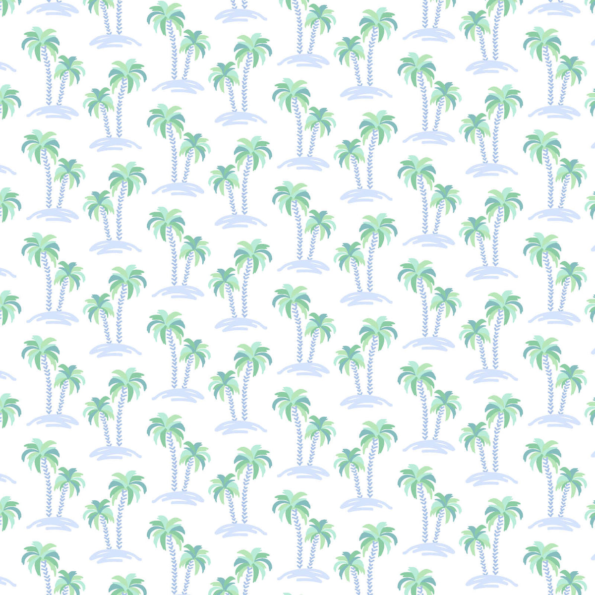 Katie Women's Nightgown Palm Tree Isle Blue