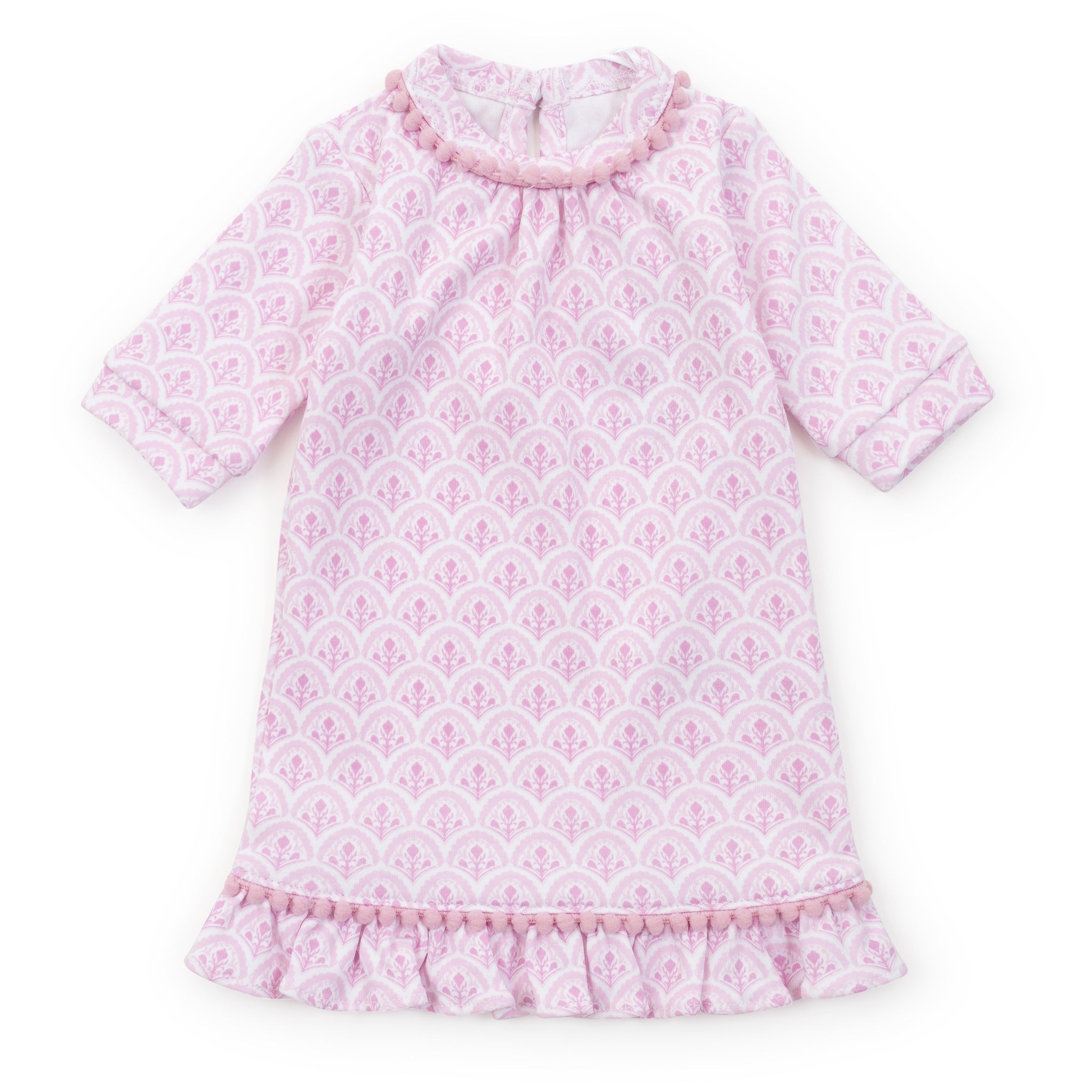 Carlin Doll Dress - Scalloped In Pink