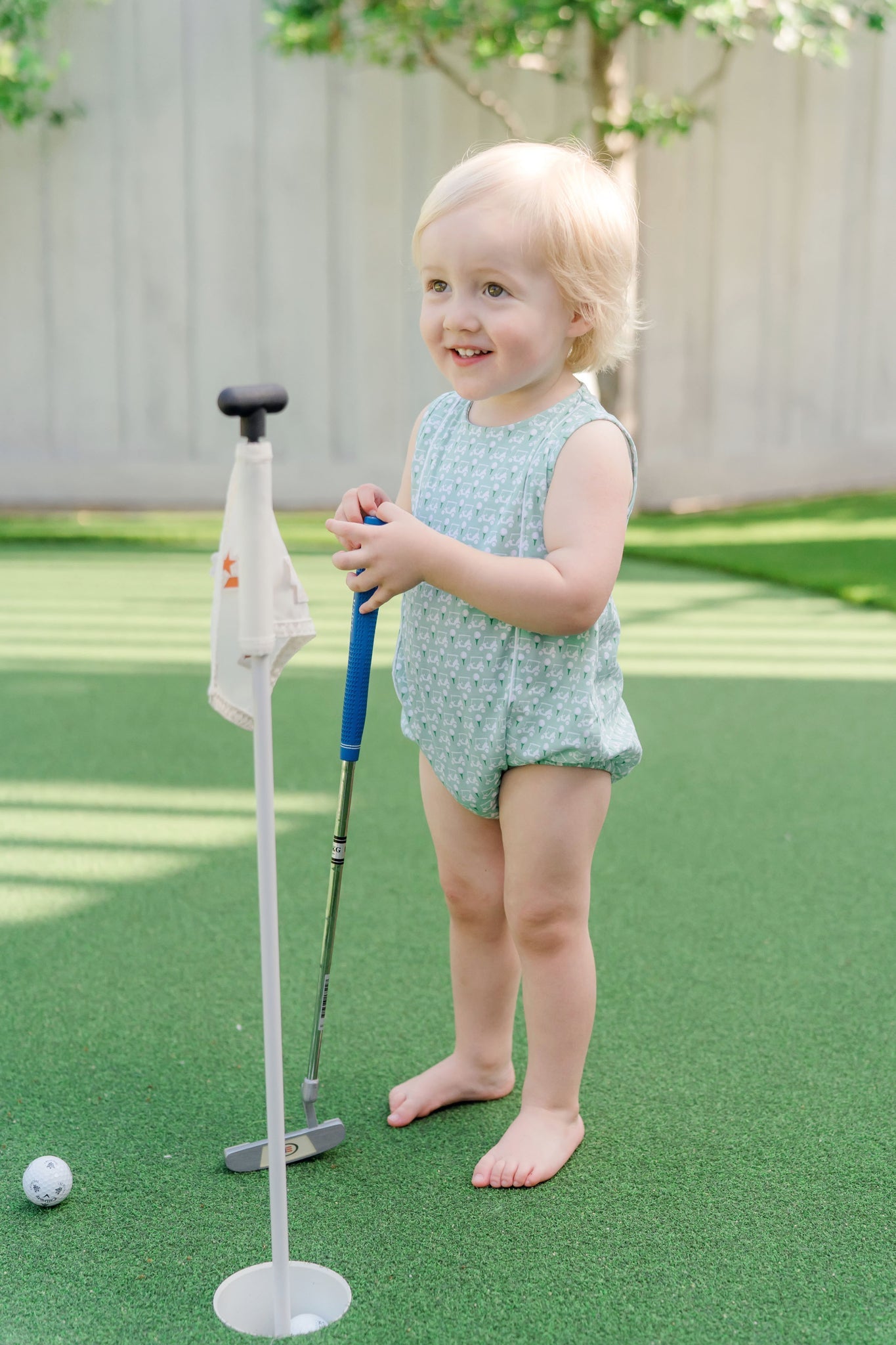 Reid Boys' Pima Cotton Bubble - Golf Putting Green