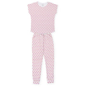Melanie Women's Pajama Jogger Pant Set Pickleball Pink