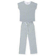 Marcia Women's Pajama Pant Set Cowboy Boots (blue)