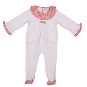 Lili Rose | Girls White Pointelle Cotton All-in-one