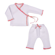 Lili Rose | Girls White Quilted Cotton Wrap Set
