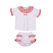 Lili Rose | Baby Girls White Pointelle Cotton Shorts Set