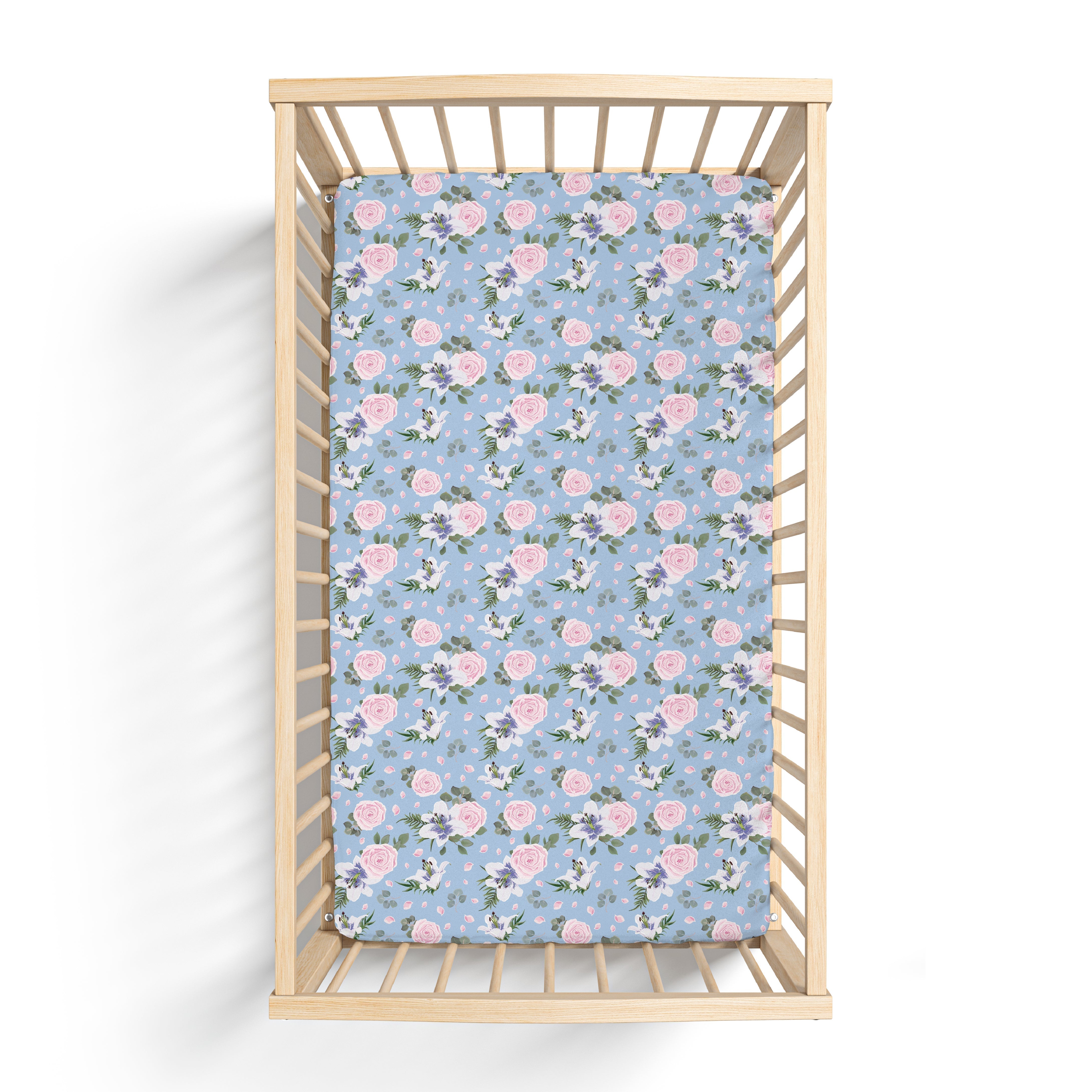 Lillian Floral Bamboo Crib Sheet